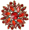 Rhinestone Flower Brooch for Women Vintage Crystal Flower Brooch Pin Elegant Clothing Hat Bag Accessories Christmas Birthday Party Wedding Costume Jewelry