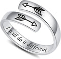 Adjustable Hope Rings 925 Sterling Silver Always with you Ring Inspirational Jewelry Encouragement Gifts for Women