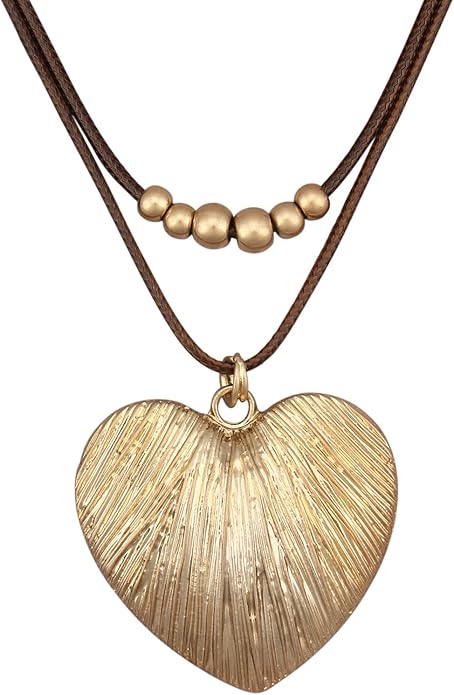 Boho Necklaces for Women Chunky Circle Necklace Layered Boho Circle Leather Choker Necklace Long Vintage Necklaces Bohemian Jewlery Gifts