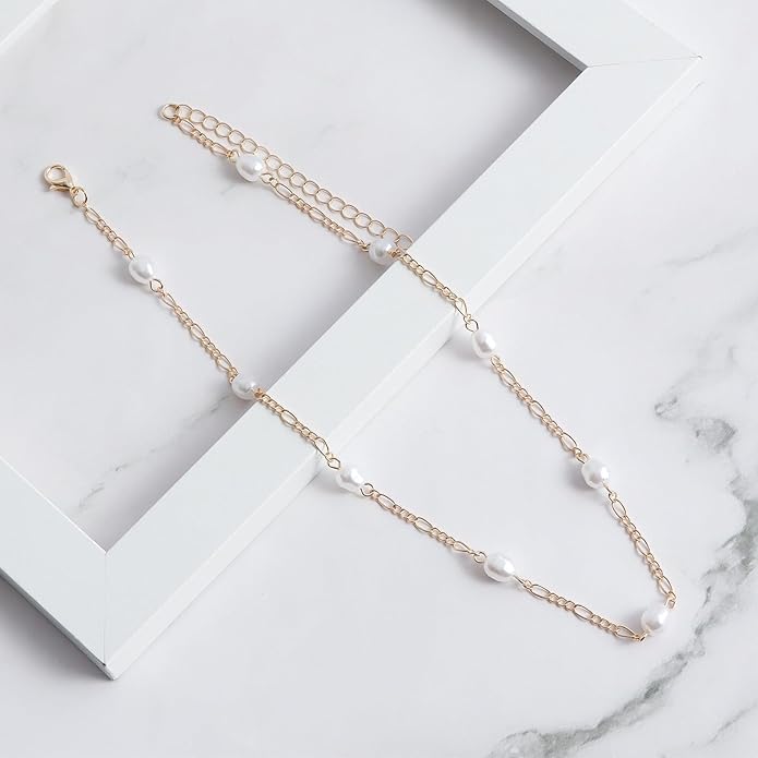 Gold Sea Shell Necklace Layered Charm Necklace for Women Boho Summer Seashell Beach Starfish Necklaces 14k Pearl Chain Surfer Jewelry Beach Vacation Essentials
