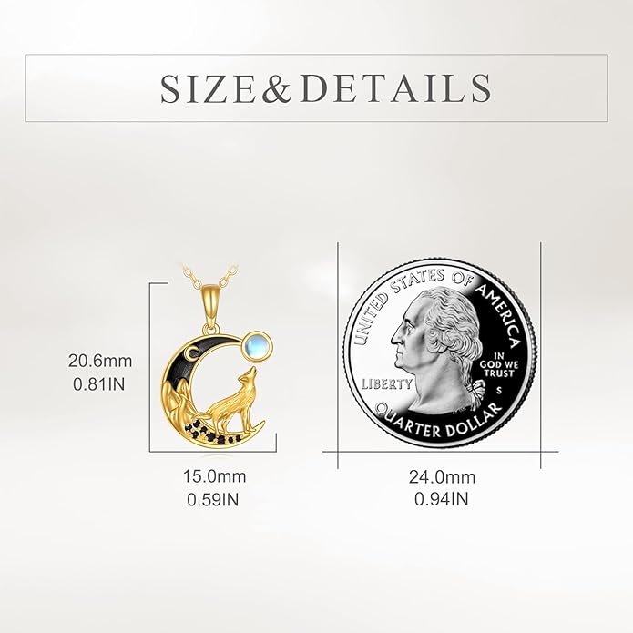 KECHO 14K Gold Animal Pendant Necklace - Dainty Zodiac & Pet Inspired Charm Necklace for Women - 16+1+1"