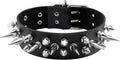 Eigso Vintage Punk Goth Studded Rivet Pu Leather Collar Choker Necklace with Spikes Adjustable