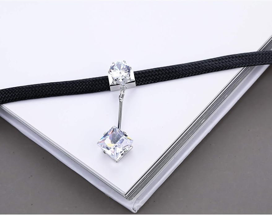 Yonhon Black Choker Necklace for Women,Gold/Siver Tone Choker Necklace with Elegant Pendantant