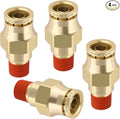 DOT Approved Male Straight Brass Union 3/8" Tube x 1/8" NPT, Quick Connect Union by BOERAY