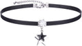 Yonhon Black Choker Necklace for Women,Gold/Siver Tone Choker Necklace with Elegant Pendantant