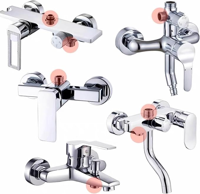 7 Piece Faucet Adapter Kits, Kitchen Brass Male & Female Aerator Adapters - Image 5