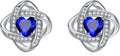 MEDWISE 925 Sterling Silver Birthstone Stud Earrings for Women Birthday Jewelry Gifts for Daughter Mother Women Valentines Day Gifts for Her