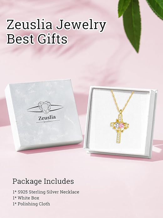 Valentine's Day Gifts for Wife 925 Sterling Silver Double Birthstone Pendant Necklaces I Love You for Always and Forever Necklace Anniversary Birthday Gifts for Wife Girlfriend Mom Her