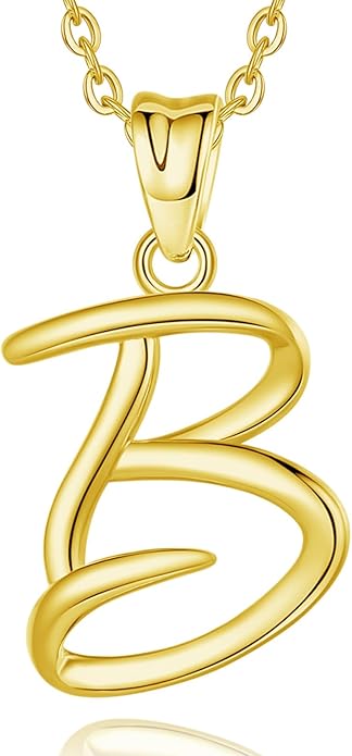 EUDORA Sterling Silver Initial Necklaces for Women, Classic 26 Letter Neckless Gifts for Girls, Sister, Mother Daughter, 18 inch Chain