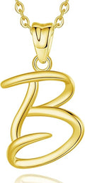 EUDORA Sterling Silver Initial Necklaces for Women, Classic 26 Letter Neckless Gifts for Girls, Sister, Mother Daughter, 18 inch Chain