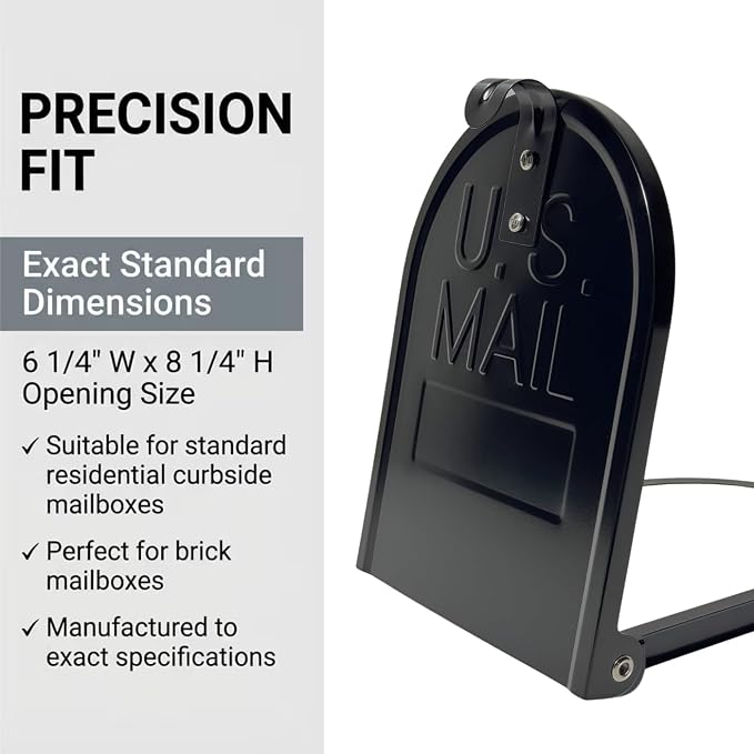 Mailbox Door Repair Kit 6 1/4 Inch, Heavy Duty Galvanized Steel Mailbox Door - Image 7