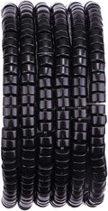 Natural Black Onyx Spacer Beads Caps Loose Semi Gemstone for Beading Jewelry Making 4mmx2mm 38cm