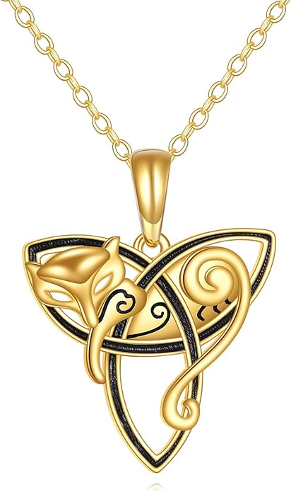 KECHO 14K Gold Animal Pendant Necklace - Dainty Zodiac & Pet Inspired Charm Necklace for Women - 16+1+1"