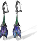 Santuzza Sterling Silver Enamel Tulip Earrings for Women