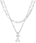 adoyi Valentines Day Gifts for Women Hers Dainty 14K Gold Plated Heart Initial Necklaces Layered Letter A-Z Pendant Necklace Stack Trendy Jewelry Birthday Valentines Day Gifts for Women Jewelry