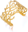 Wide Chunky Gold Cuff Bracelets for Women - Open Cuff Bangles Adjustable Wrist Bracelets, Statement Jewelry Gifts for Women