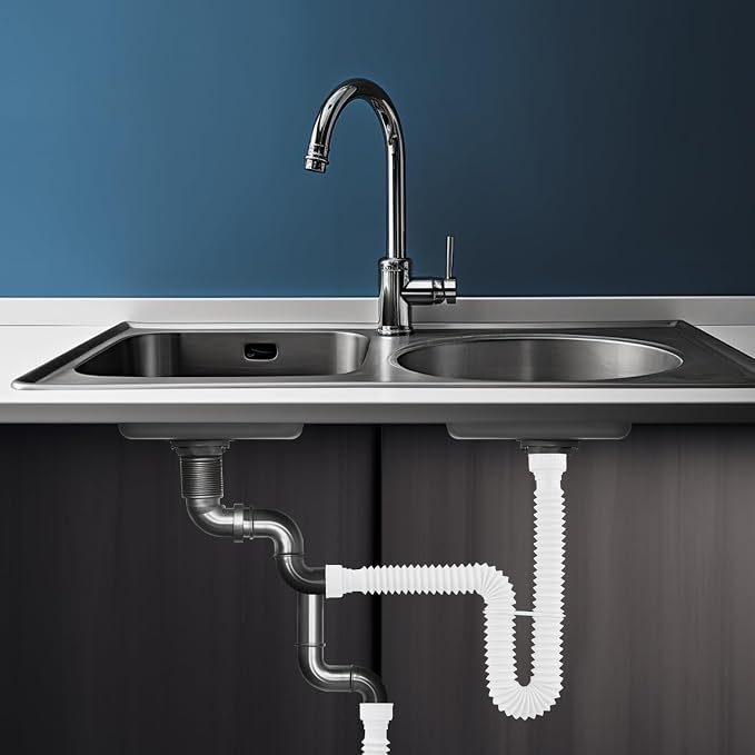 Sink Drain Pipe, Flexible Sink P-Trap Pipe - Image 7