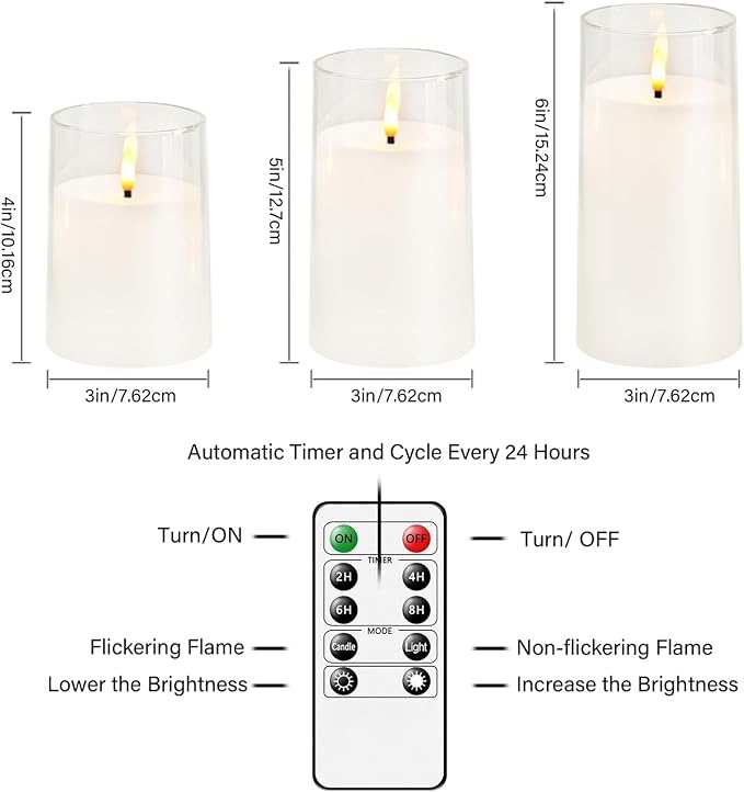 kakoya Flickering Flameless Candles Battery Operated - Image 5
