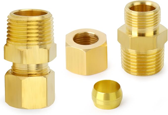 ChillWaves Brass Compression Tube Fitting, 5/16" OD x 3/8" NPT Male Compression - Image 6