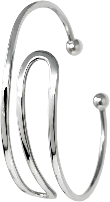 Gorgeous Handmade 925 Sterling Silver Bangle Bracelet for Women | Elegant Chic Silver Cuff Jewellery Gift for Her