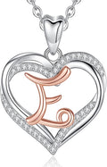 INFUSEU Unique Initial Necklaces for Women Girls Small Heart Letter Jewelry, Meaningful Personalized Gifts