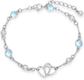 Anklet for Women 925 Sterling Silver Double Infinity Ankle Bracelet Waterproof Summer Jewelry Anniversary Birthday Gifts for Her