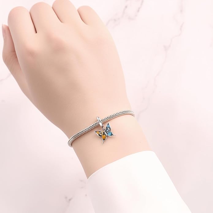 Cute Panda Animal 925 Sterling Silver Charms for Bracelets and Necklace Dangle Pendants Butterfly Elephant Dog Bead Jewelry Present for Women Family Friends