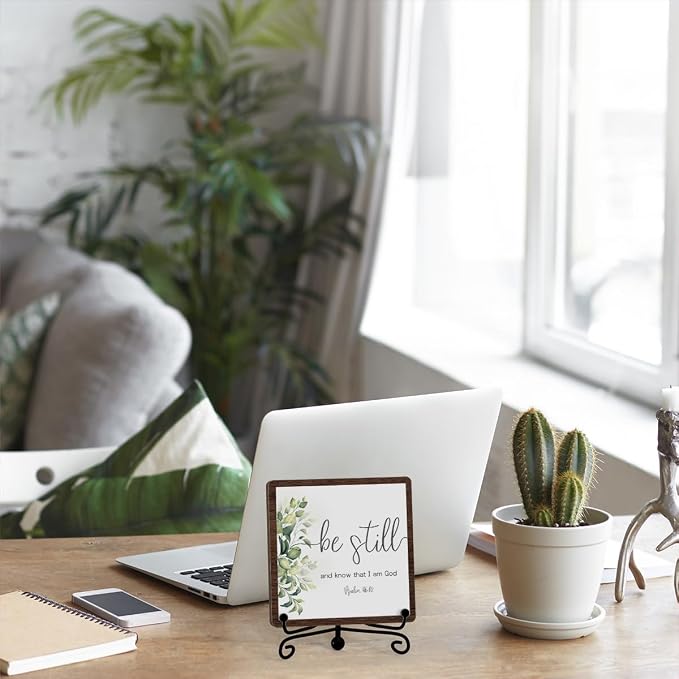 Be Still And Know That I Am God Table Sign, Farmhouse Bathroom Decor, - Image 5