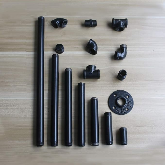 6 Pack 3/4" × 4" Pre-Cut Black Metal Pipe, Industrial Steel Fits Standard Three - Image 5
