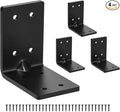4 PCS Heavy Duty Steel Corner Brackets, DIY L Shelf Brackets, Metal Joint by MOZCORNHARDWARE