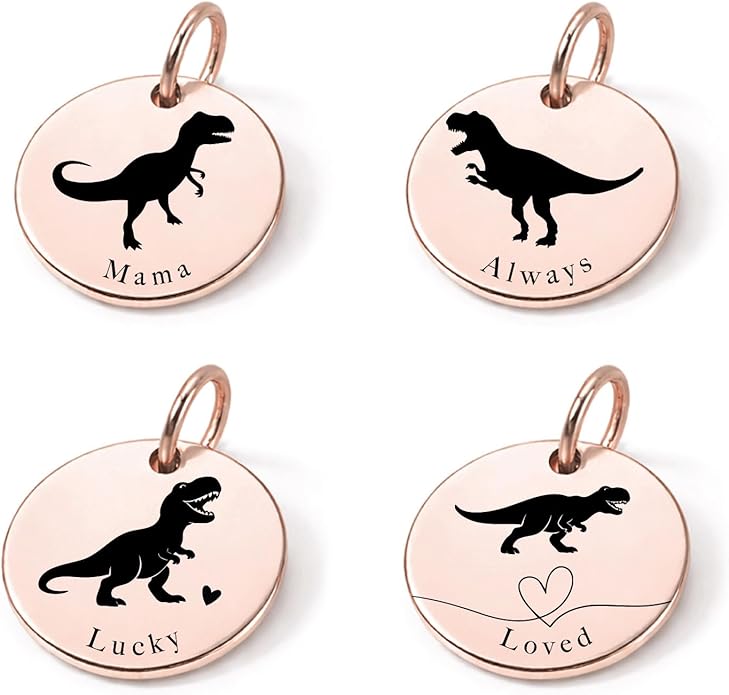 SM Design Mama Animal Charm Set – Set of 4 Stainless Steel Charms – Motherhood & Family Keepsake Jewelry Charmss