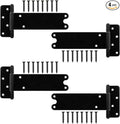 8 in T-Strap Shed Door Hinges 300 Lbs Capacity, 4 Pack Heavy Duty Gate Hinge | by DurabilityandElegance