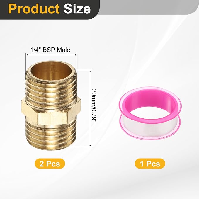 PATIKIL Brass Pipe Fitting - Image 2