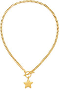 18k Gold Chunky Cross Necklace for Women Hammered Cross Choker Necklaces Bold Statement Necklace Trendy Jewelry