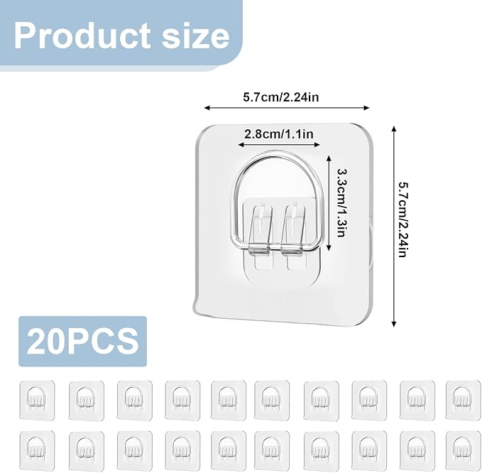 20Pcs Plate Hangers for The Wall, Adhesive Picture Hangers for Display - Image 2