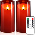 NURADA Flameless Candles with Remote Timer: 3D Wick Battery Operated Led Pillar by NURADA