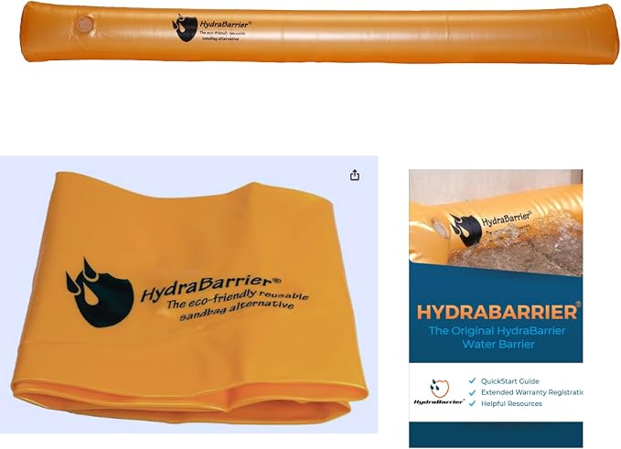 The Original HydraBarrier Standard Flood Barrier – 24 ft Long x 4 in High – by Watershed+Innovations