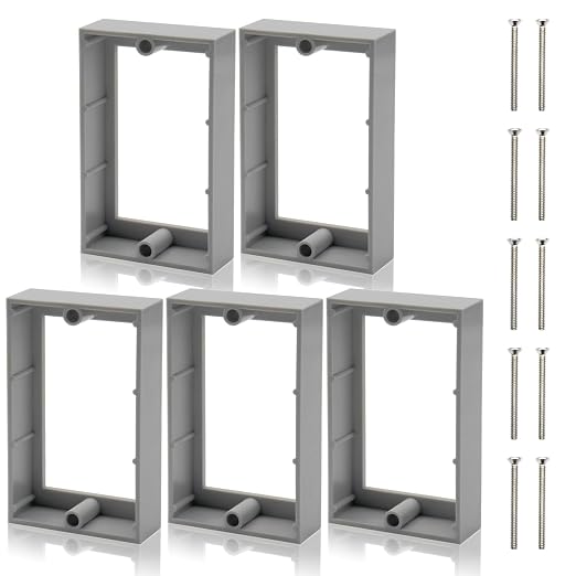 HXH Single Gang Receptacle Outlet Box Extender, 3/4 Inch, 5 Pack | by HUIXHAO