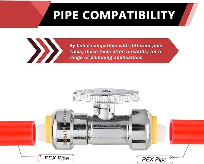 20PC EFIELD 1/2"Push Fit Straight Stop Valve, 1/4 Turn | Push-fit Water Shut - Image 4