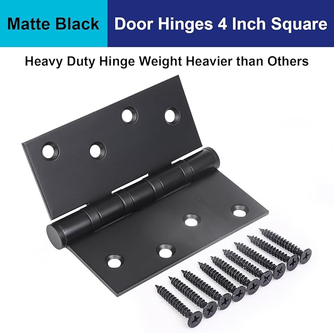 304 Stainless Steel 4" Door Hinges, Heavy Duty Ball Bearing Door Hinges - Image 4