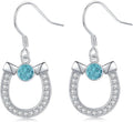 Western Earrings for Women 925 Sterling Silver Turquoise Western Country Dangle Drop Earrings Country Jewelry Gifts for Cowgirl Cowboy