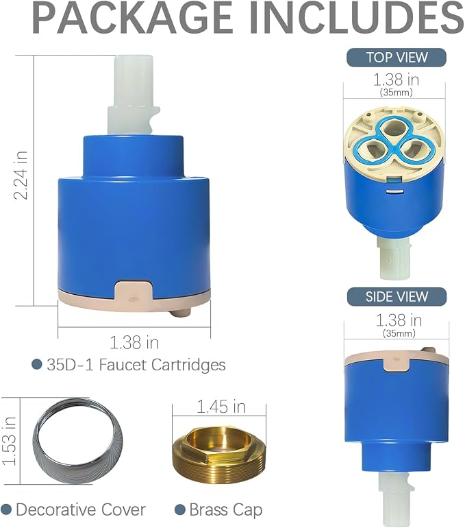 35mm Faucet Cartridge, Compatible - Image 2