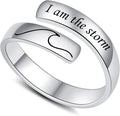 Adjustable Hope Rings 925 Sterling Silver Always with you Ring Inspirational Jewelry Encouragement Gifts for Women