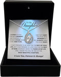 TRYNDI To My Daughter Necklace from Dad - Christmas Gifts for Daughter, Granddaughter, Daughter-In-Law, Women's Jewelry Gifts for Women Birthday, Valentine's Day, Mother's Day