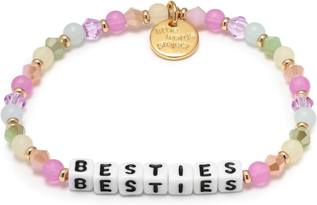 Little Words Project Mother's Day Gifts, The Original Word Bracelet, Made with Colorful Beads and Plated Brass Hardware, Handcrafted Design & Positive Message
