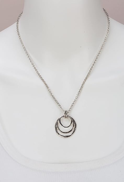 SPUNKYsoul Boho 3 Circle Pendant Handmade Earth Ocean Necklace Jewelry for Women Gold Silver Copper Rose Gold Multi-Metal