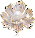 Crystal Pearl Flower Brooches Pins Fashion Beautiful Created Rhinestone Floral Brooch Good Idea for Party Dance Wedding Banquet for Elegant Women Girl