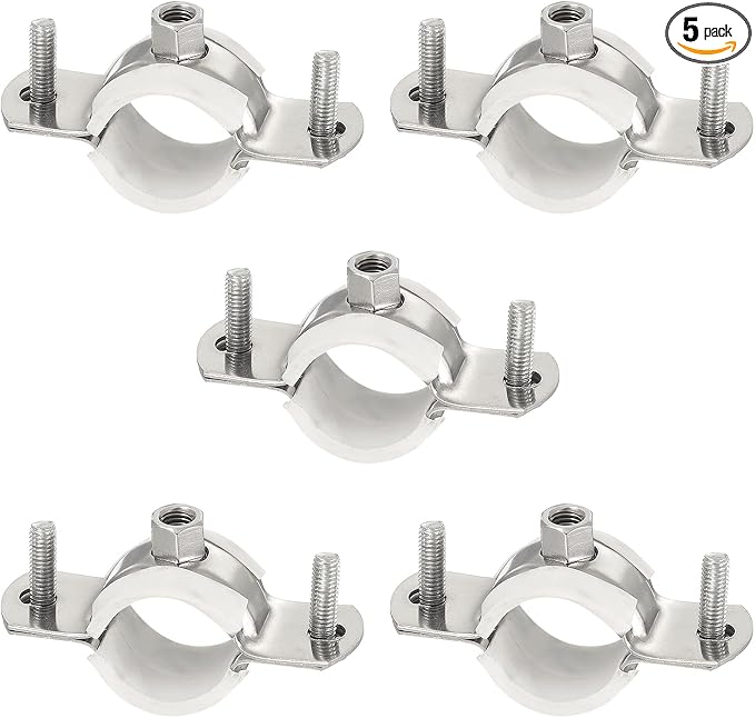 HARFINGTON 5pcs 201 Stainless Steel 0.9-1"/24-25mm Split Ring Pipe Hanger Pipe by HARFINGTON