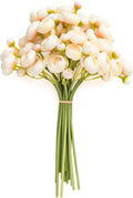 Ling's moment Fake Flowers Artificial Flower Faux Silk Ranunculus Peach | Silk by LingsMoment
