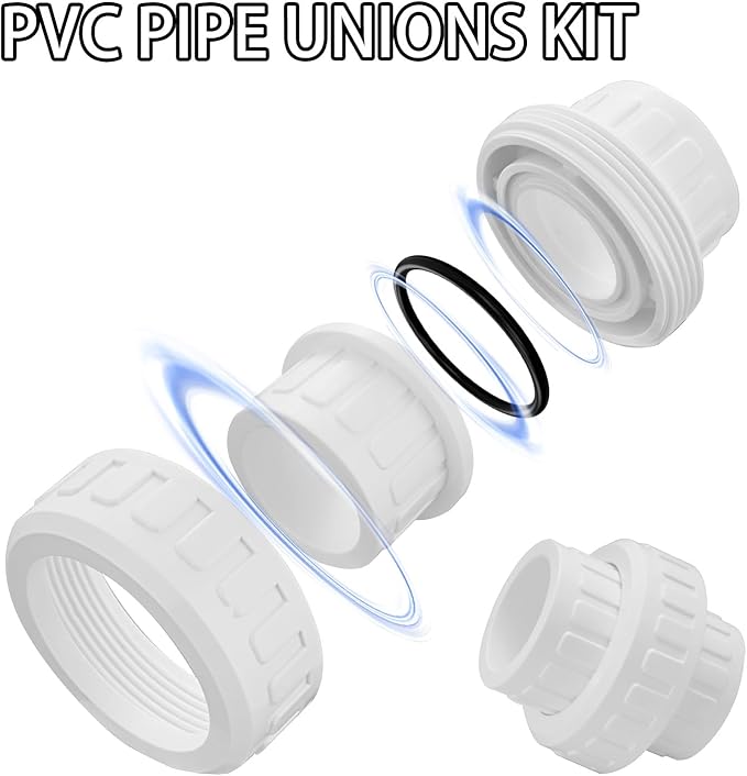 3/4" PVC Union Coupling Pipe Fitting PVC Adapter Schedule 40, EPDM O-Ring - Image 4